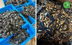 Rác thải điện tử được thu gom vào thùng riêng tại trung tâm tái chế.